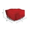 Eevelle Meridian Square Table, Red, 68 in L x 25 in W x 68 in H MDTBLSQR_68L_68W_25H-RED - alternate 1